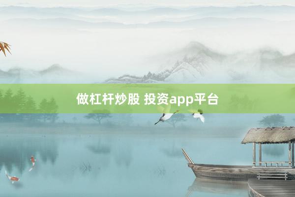 做杠杆炒股 投资app平台