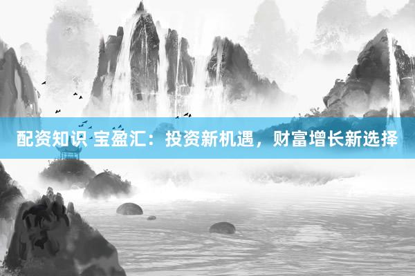 配资知识 宝盈汇：投资新机遇，财富增长新选择