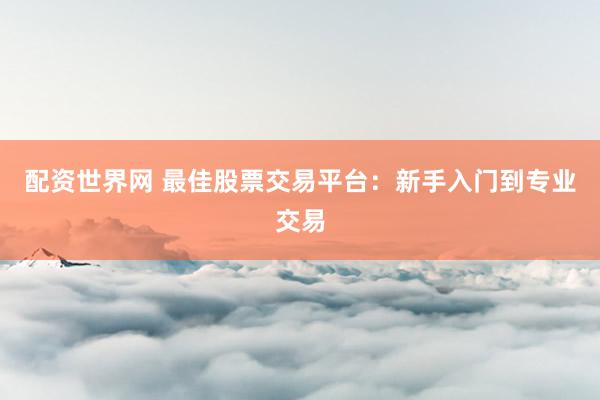 配资世界网 最佳股票交易平台：新手入门到专业交易