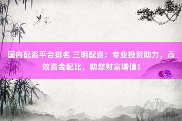 国内配资平台排名 三明配资：专业投资助力，高效资金配比，助您财富增值！