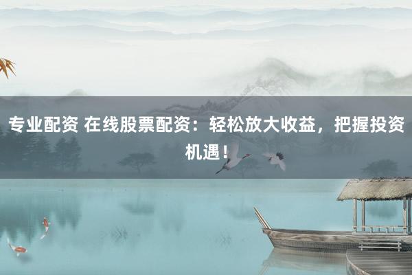 专业配资 在线股票配资：轻松放大收益，把握投资机遇！