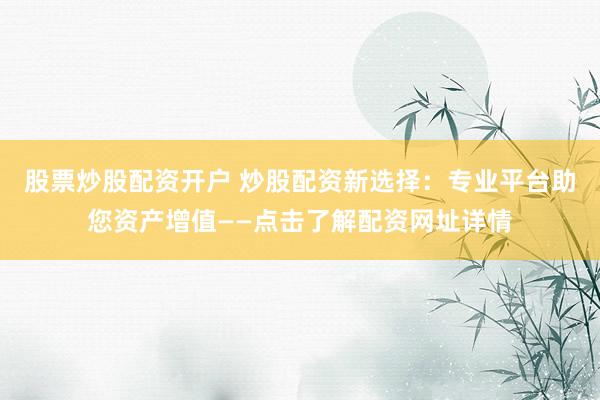 股票炒股配资开户 炒股配资新选择：专业平台助您资产增值——点击了解配资网址详情