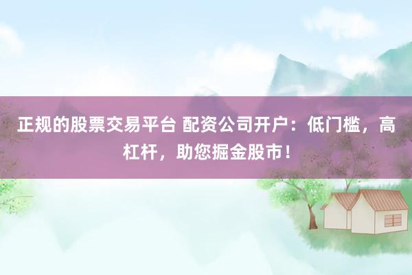 正规的股票交易平台 配资公司开户：低门槛，高杠杆，助您掘金股市！