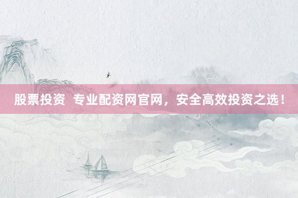 股票投资  专业配资网官网，安全高效投资之选！